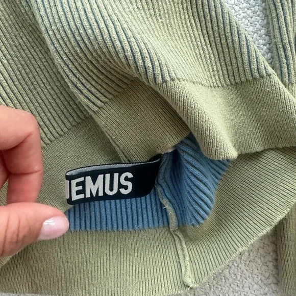 Jacquemus Olive Ribbed Knit Top